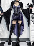 Stetnode Goth purple trailing dress