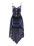 Stetnode Goth purple trailing dress