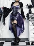 Stetnode Goth purple trailing dress