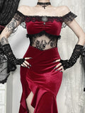 Stetnode Gothic beauty slit dress