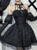 Stetnode Gothic lolita cross halter dress