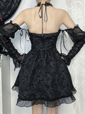 Stetnode Gothic lolita cross halter dress