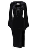 Stetnode Halloween goth dress set