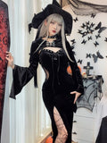 Stetnode Halloween goth dress set