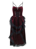 Stetnode Halter gothic layered dress