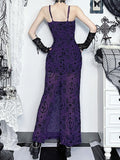 Stetnode Purple tulip elegant goth dress