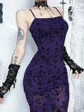 Stetnode Purple tulip elegant goth dress