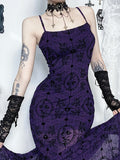 Stetnode Purple tulip elegant goth dress