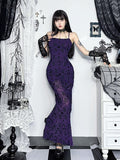 Stetnode Purple tulip elegant goth dress