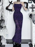 Stetnode Purple tulip elegant goth dress