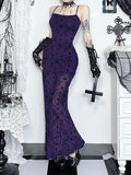 Stetnode Purple tulip elegant goth dress