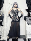 Stetnode Skeleton goth see-through patchwork dress