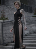 Stetnode Spicy goth high slit dress