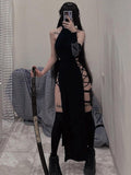 Stetnode Spicy goth high slit dress