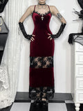 Stetnode Spooky goth lace patchwork dress