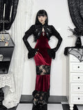 Stetnode Spooky goth lace patchwork dress