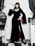 Stetnode Vampire gothic high slit dress