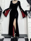 Stetnode Vampire gothic high slit dress