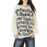 Stetnode Women's Casual Letter Crew Neck Sweater