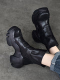 Stetnode Platform Hook&Loop Round-Toe Boots