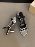 Stetnode Belt Buckle Open Toe Peep-Toe Split-Joint Pumps Sandals Sling Shoes