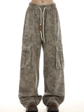 Stetnode Coffee Vintage Wasteland Camouflage Cargo Pants