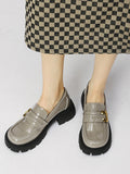 Stetnode Round-Toe Split-Joint Loafers