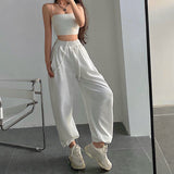 Stetnode back to school spring outfit Saya High-waisted Straight Leg Drawstring Sweatpants