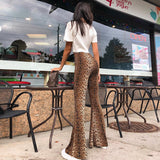 Stetnode High Waist Leopard Tiger Print Flare Leggings 2024 Women Design Sexy Trousers Club Flare Legs Pants Casual Women ClothingChristmas Gifts