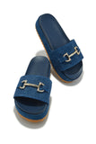 Stetnode Platform Slip On Sandals - Denim