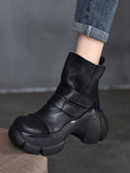 Stetnode Platform Hook&Loop Round-Toe Boots