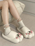 Stetnode Cat Paw Shape Hollow Slippers