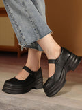 Stetnode Belt Buckle Mary Janes Platform Shoes