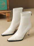 Stetnode Pointed-Toe Split-Joint Boots Pumps