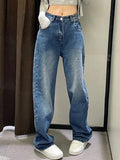 Stetnode Washed High Waist Boyfriend Jeans