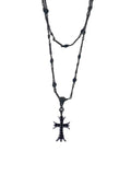 Stetnode Cross Necklace with Double Layered Beads