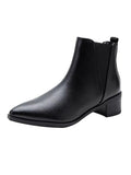 Stetnode Elasticity Pointed-Toe Solid Color Split-Joint Boots Chelsea Boots