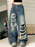 Stetnode Vintage Ripped High Rise Ripped Jeans