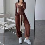 Stetnode back to school spring outfit Alexa Solid Color High Waist Loose Drawstring Sweatpants