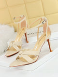 Stetnode Hollow Knot Open Toe Split-Joint Pumps Sandals