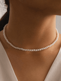 Stetnode Faux Pearl Choker Necklace