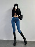 Stetnode back to school spring outfit Jenna Denim Pencil Shape Slim High Waist Jeans Pants