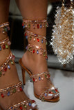 Stetnode Feeling Divine Embellished Around The Ankle Coil Heels