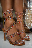 Stetnode Feeling Divine Embellished Around The Ankle Coil Heels