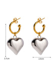 Stetnode Peach Heart Drop Earrings