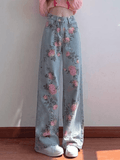 Stetnode Floral High Rise Boyfriend Jeans