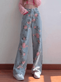 Stetnode Floral High Rise Boyfriend Jeans