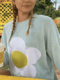 Stetnode Flower Pattern Oversized Sweater