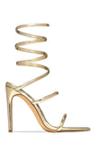 Stetnode Nathalie Around The Ankle Coil High Heels - Gold