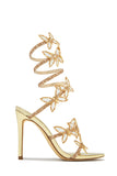 Stetnode Fantasy Butterfly Embellished Coil Heels - Pink